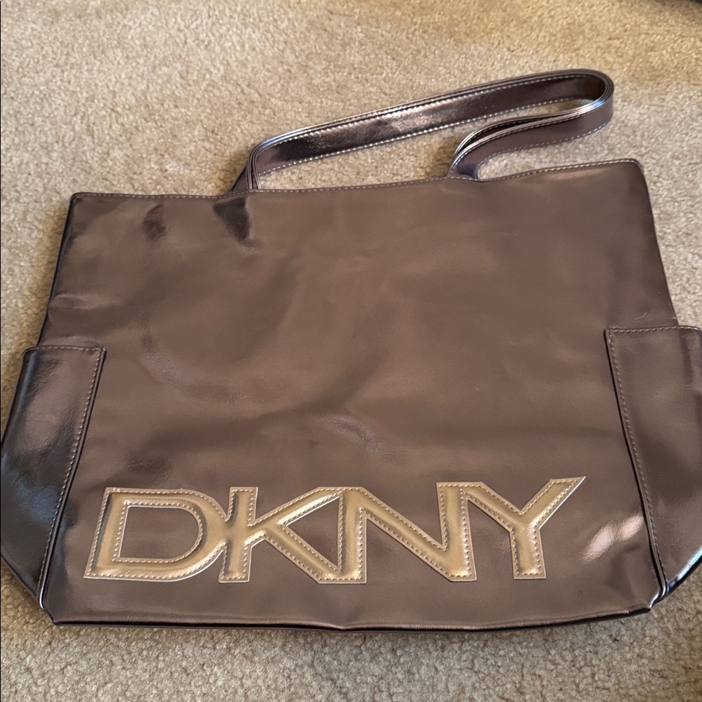 DKNY NEW Metallic Gray Handbag